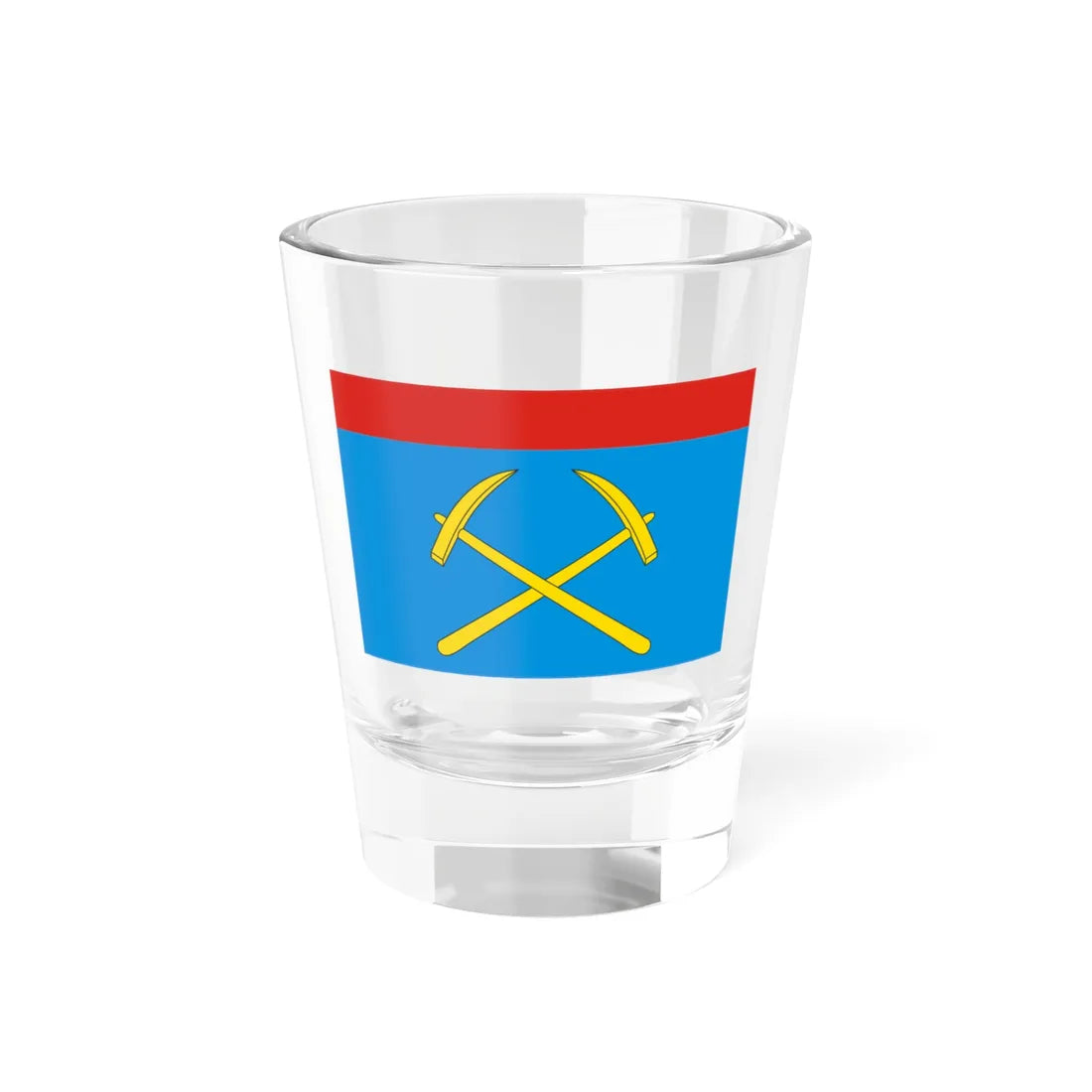 Flag of Podolsk Moscow oblast (Russia) Shot Glass 1.5oz 1.5oz - Go Mug Yourself