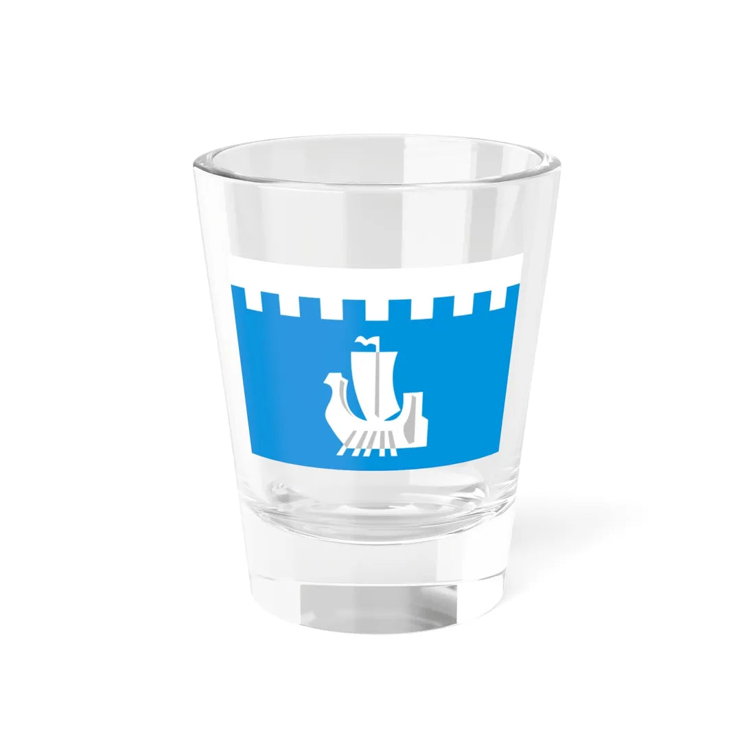 Flag of Podosinovsky rayon Kirov oblast (Russia) Shot Glass 1.5oz 1.5oz - Go Mug Yourself