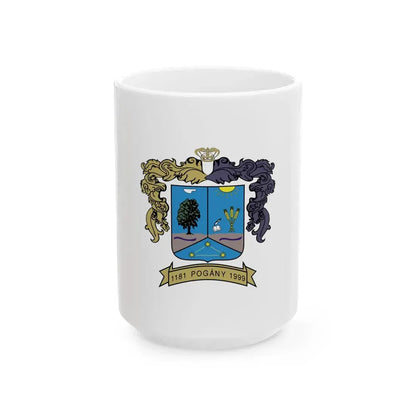 Flag of Pogany (Hungary) White Coffee Mug 15oz - Go Mug Yourself