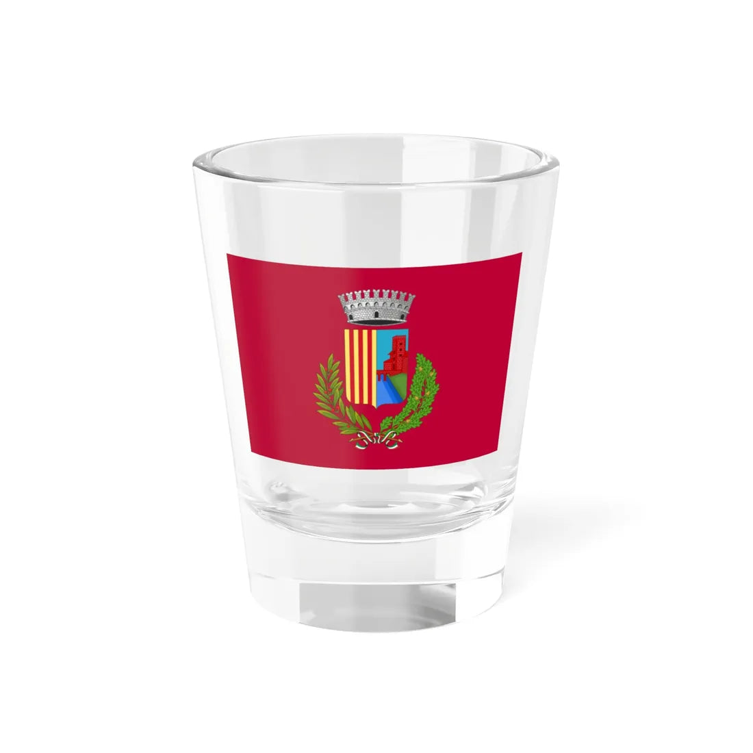 Flag of Poggio Renatico (Italy) Shot Glass 1.5oz 1.5oz - Go Mug Yourself