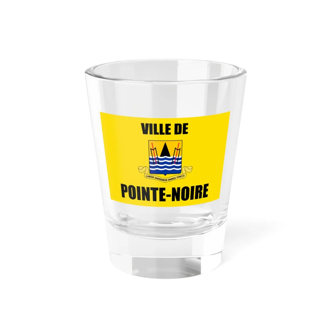 Flag of Pointe-Noire Congo (Congo) Shot Glass 1.5oz 1.5oz - Go Mug Yourself