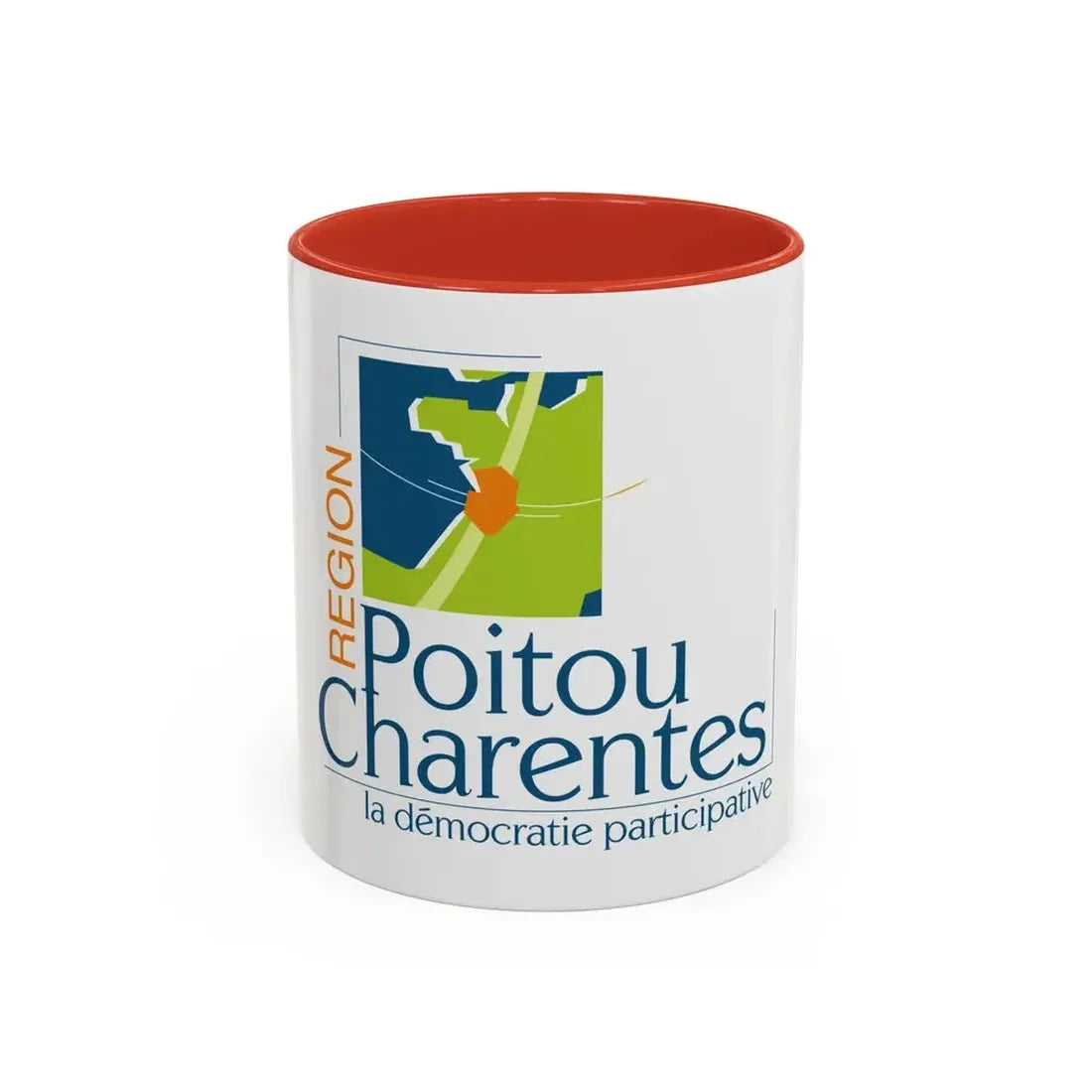 Flag of Poitou Charentes France 2 - Accent Coffee Mug 11oz Red - Go Mug Yourself