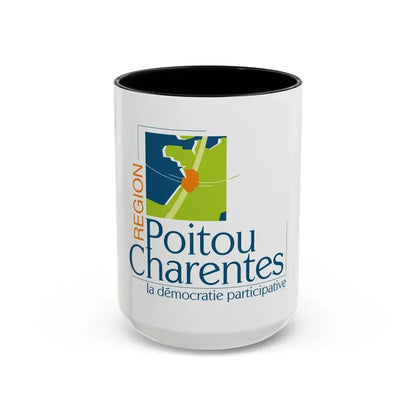Flag of Poitou Charentes France 2 - Accent Coffee Mug 15oz Black - Go Mug Yourself