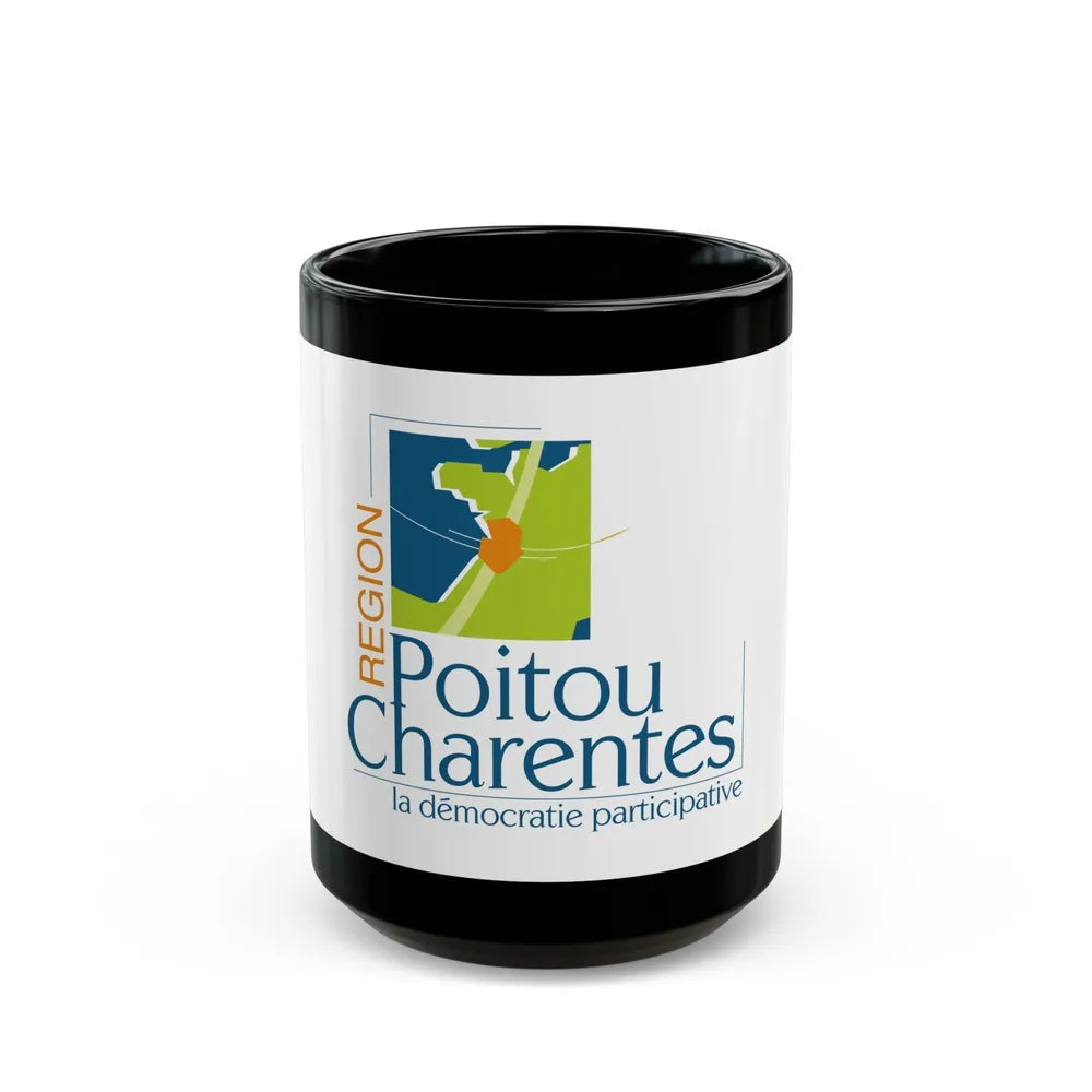 Flag of Poitou Charentes France 2 - Black Coffee Mug-15oz-Go Mug Yourself