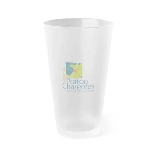 Flag of Poitou Charentes France 2 - Frosted Pint Glass 16oz 16oz Frosted - Go Mug Yourself