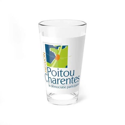 Flag of Poitou Charentes France 2 - Pint Glass 16oz 16oz - Go Mug Yourself