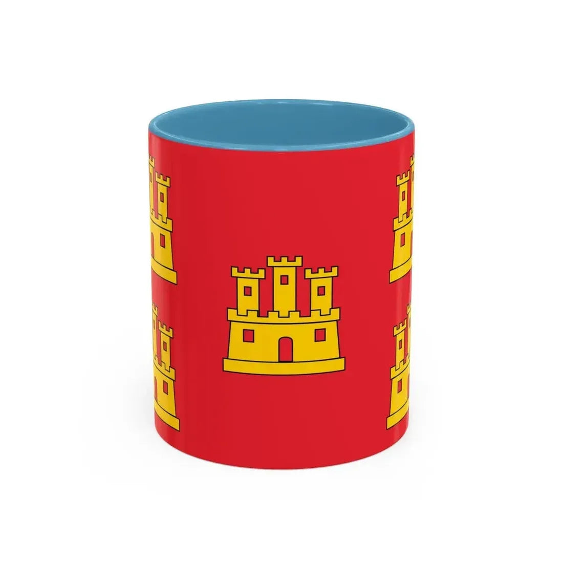 Flag of Poitou Charentes France - Accent Coffee Mug 11oz Light Blue - Go Mug Yourself