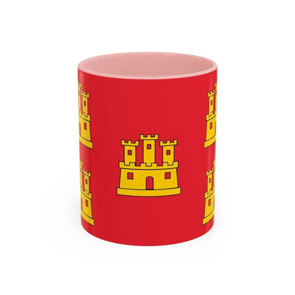 Flag of Poitou Charentes France - Accent Coffee Mug 11oz Pink - Go Mug Yourself