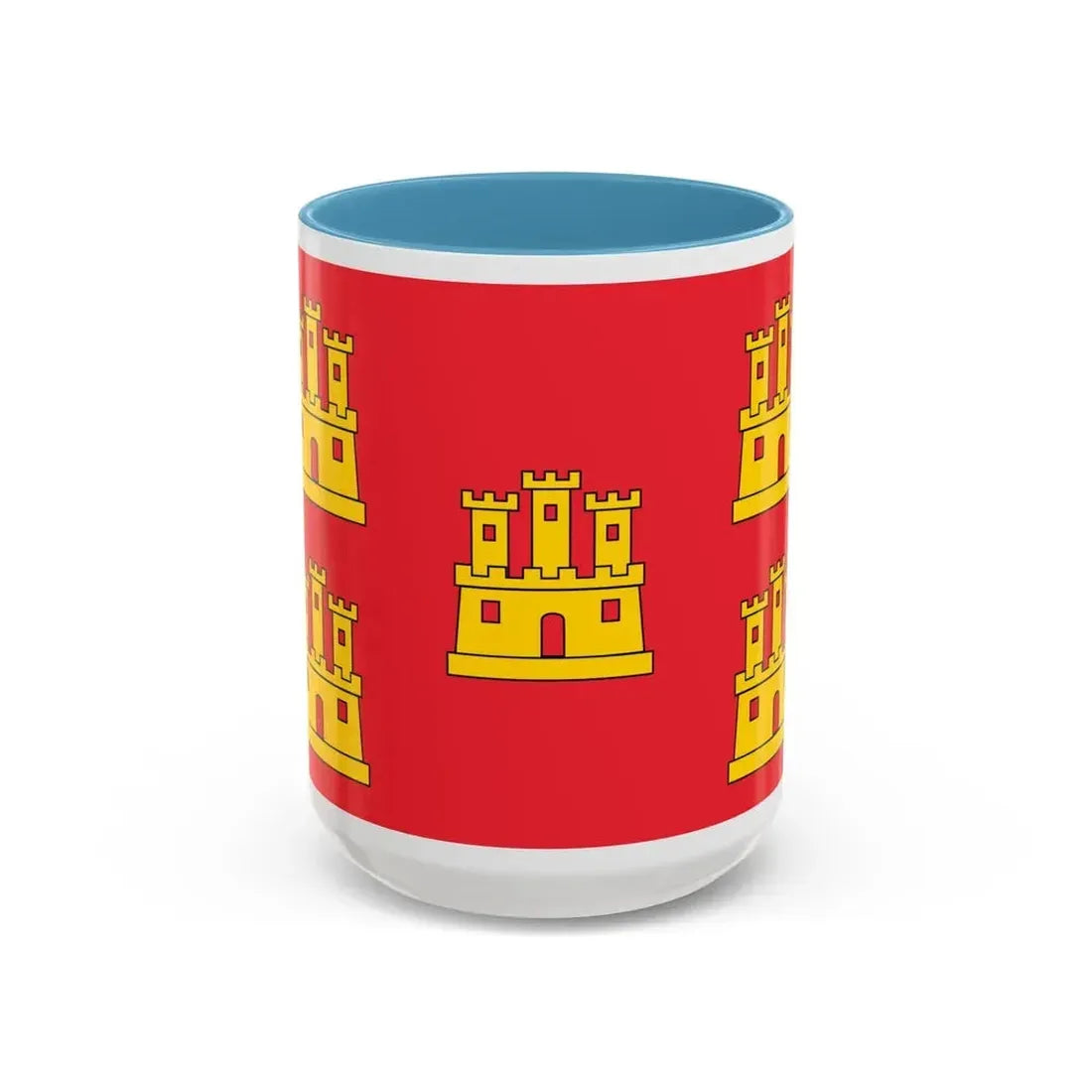 Flag of Poitou Charentes France - Accent Coffee Mug 15oz Light Blue - Go Mug Yourself