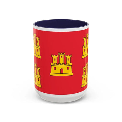 Flag of Poitou Charentes France - Accent Coffee Mug 15oz Navy - Go Mug Yourself
