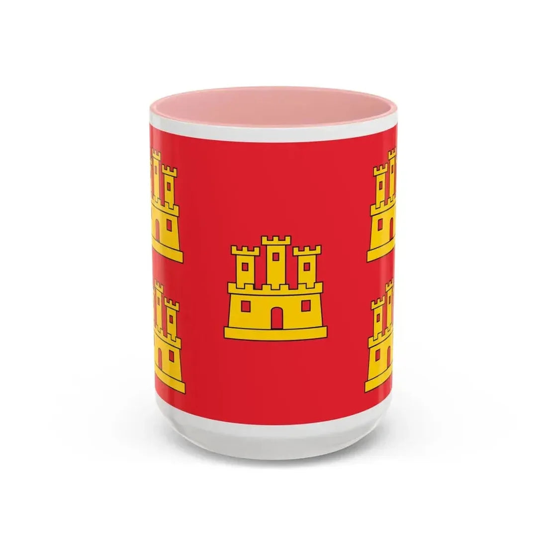 Flag of Poitou Charentes France - Accent Coffee Mug 15oz Pink - Go Mug Yourself