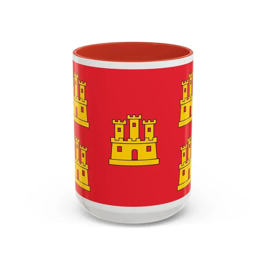 Flag of Poitou Charentes France - Accent Coffee Mug 15oz Red - Go Mug Yourself