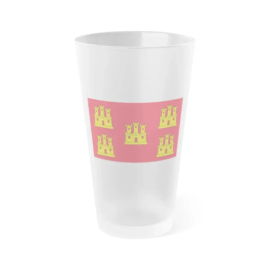 Flag of Poitou Charentes France - Frosted Pint Glass 16oz 16oz Frosted - Go Mug Yourself