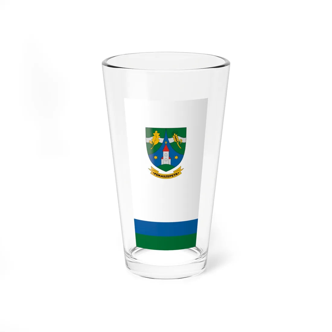 Flag of Pokaszepetk vertical (Hungary) Pint Glass 16oz 16oz - Go Mug Yourself