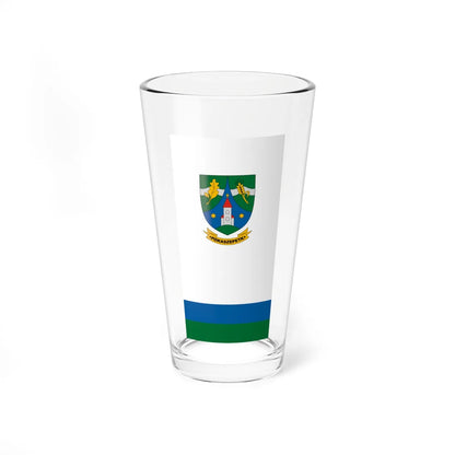 Flag of Pokaszepetk vertical (Hungary) Pint Glass 16oz 16oz - Go Mug Yourself