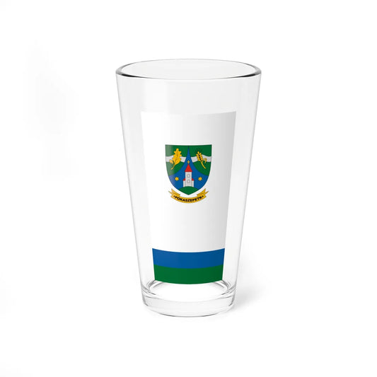 Flag of Pokaszepetk vertical (Hungary) Pint Glass 16oz 16oz - Go Mug Yourself