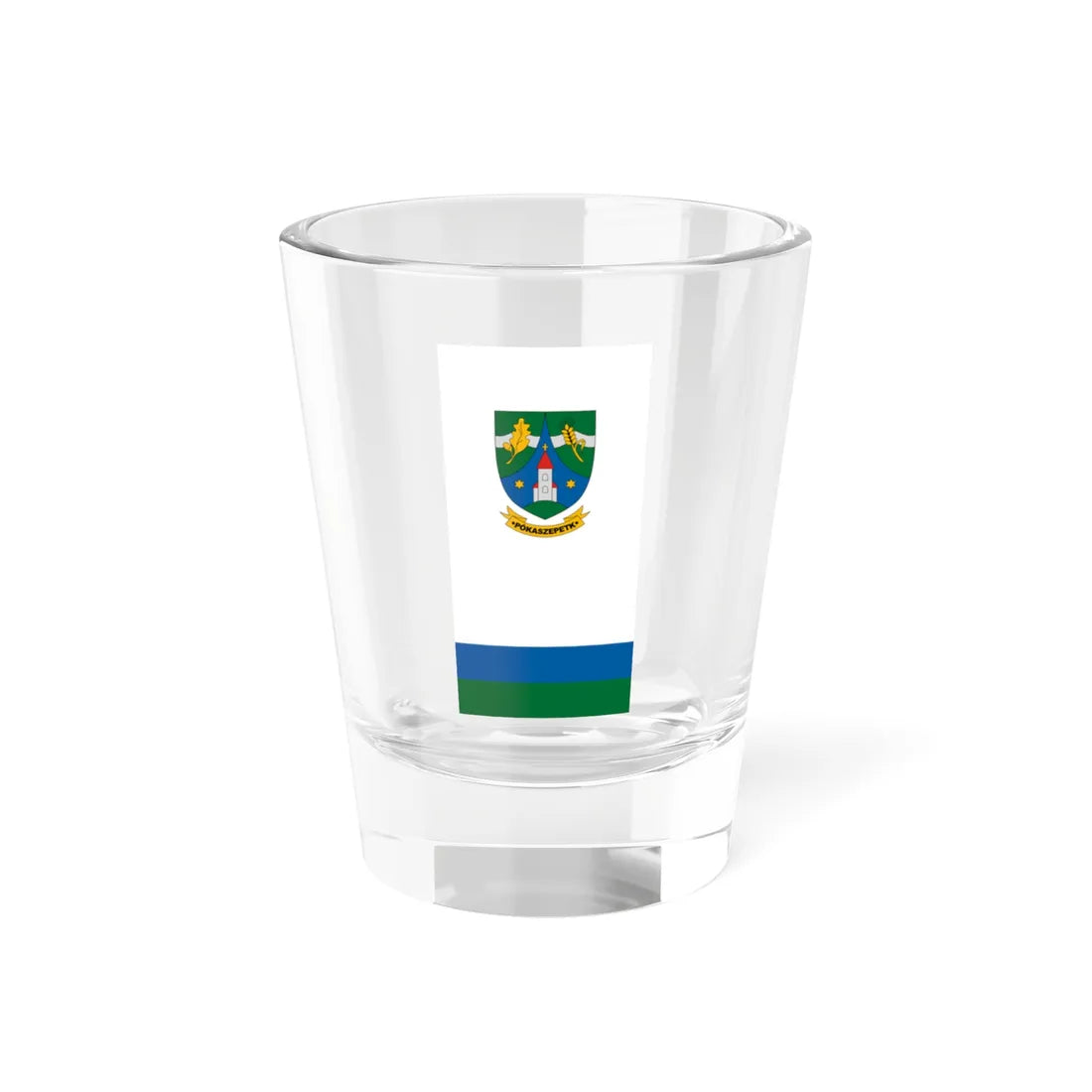 Flag of Pokaszepetk vertical (Hungary) Shot Glass 1.5oz 1.5oz - Go Mug Yourself