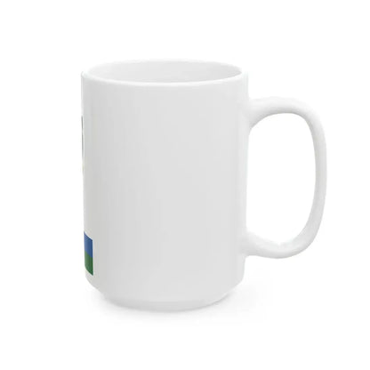 Flag of Pokaszepetk vertical (Hungary) White Coffee Mug - Go Mug Yourself