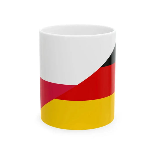 Flag of Poland and Germany (Germany) White Coffee Mug 11oz - Go Mug Yourself