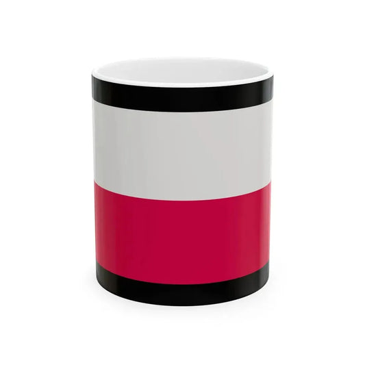 Flag of Poland-black bg (Poland) White Coffee Mug 11oz - Go Mug Yourself