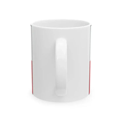 Flag of Poland bordered 2 (Poland) White Coffee Mug - Go Mug Yourself