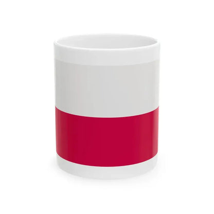 Flag of Poland-white bg (Poland) White Coffee Mug 11oz - Go Mug Yourself