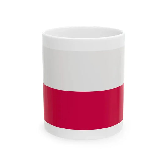 Flag of Poland-white bg (Poland) White Coffee Mug 11oz - Go Mug Yourself