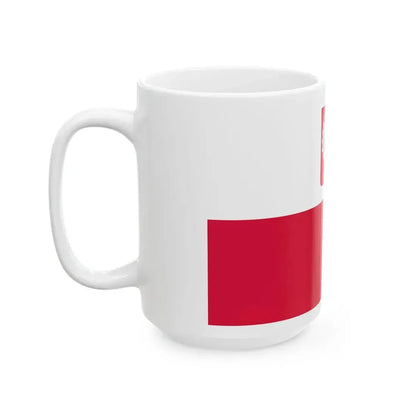Flag of Poland with coat of arms 1919-1928 (Poland) White Coffee Mug - Go Mug Yourself