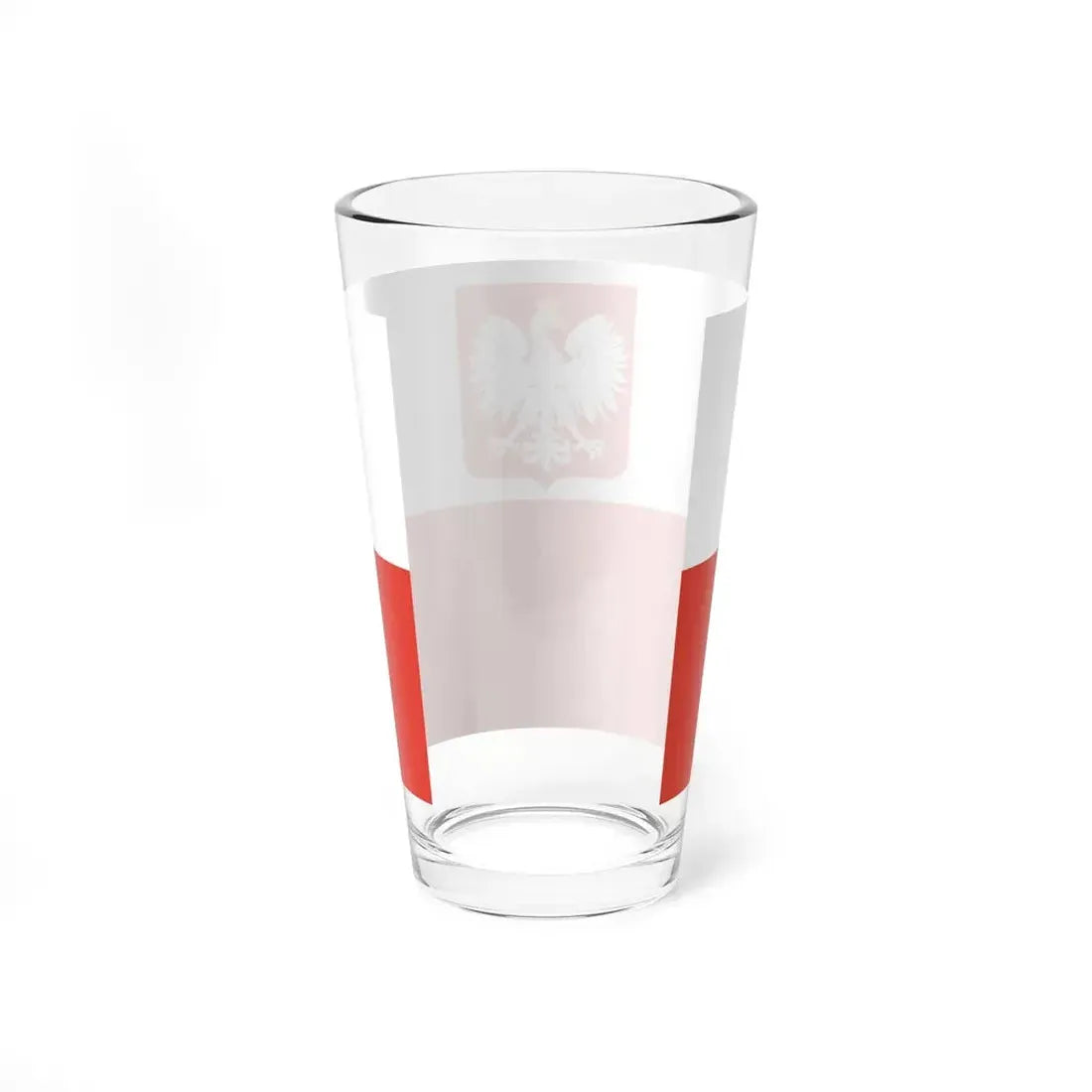 Flag of Poland with coat of arms 1928-1939 (Poland) Pint Glass 16oz - Go Mug Yourself