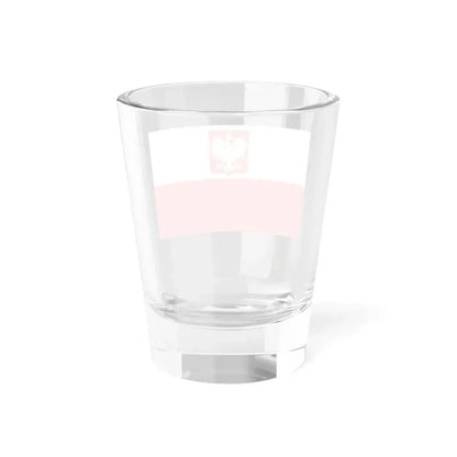 Flag of Poland with coat of arms 1928-1939 (Poland) Shot Glass 1.5oz - Go Mug Yourself
