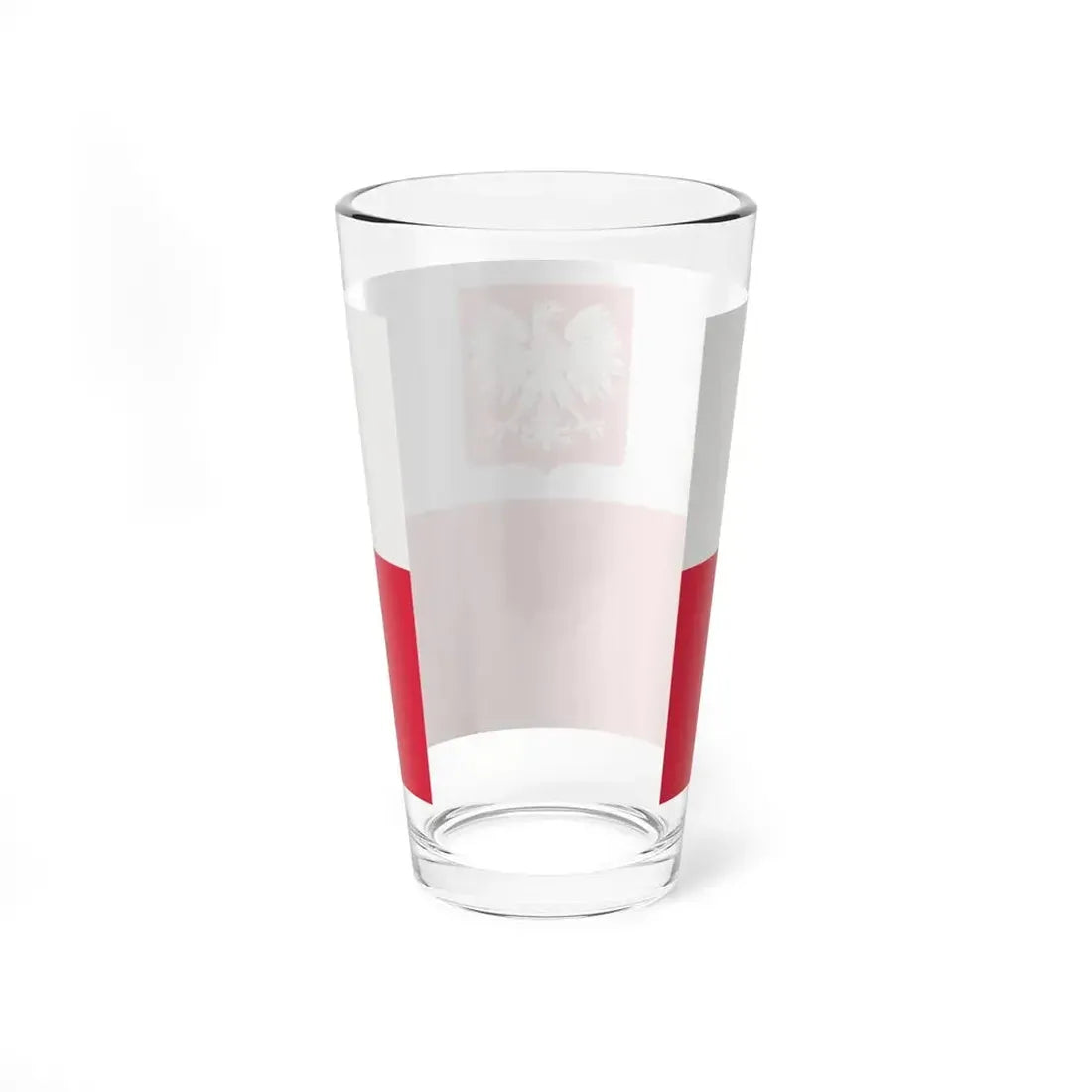 Flag of Poland with coat of arms 1980-1990 normative (Poland) Pint Glass 16oz - Go Mug Yourself