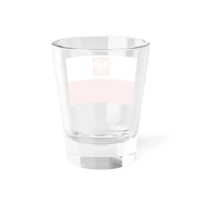 Flag of Poland with coat of arms 1980-1990 normative (Poland) Shot Glass 1.5oz - Go Mug Yourself
