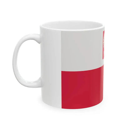 Flag of Poland with coat of arms 1980-1990 normative (Poland) White Coffee Mug - Go Mug Yourself