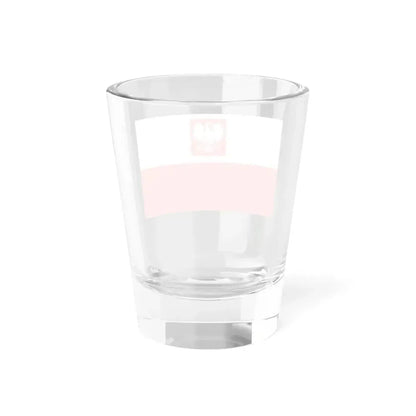 Flag of Poland with coat of arms 1980-1990 (Poland) Shot Glass 1.5oz - Go Mug Yourself