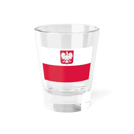 Flag of Poland with coat of arms (Poland) Shot Glass 1.5oz 1.5oz - Go Mug Yourself