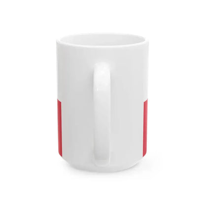 Flag of Poland with coat of arms (Poland) White Coffee Mug - Go Mug Yourself