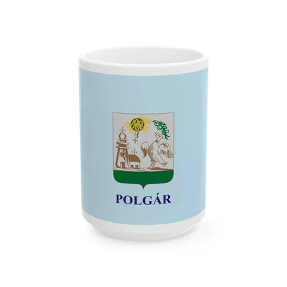 Flag of Polgar (Hungary) White Coffee Mug 15oz - Go Mug Yourself