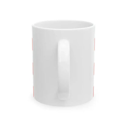 Flag of Polignac (France) White Coffee Mug - Go Mug Yourself