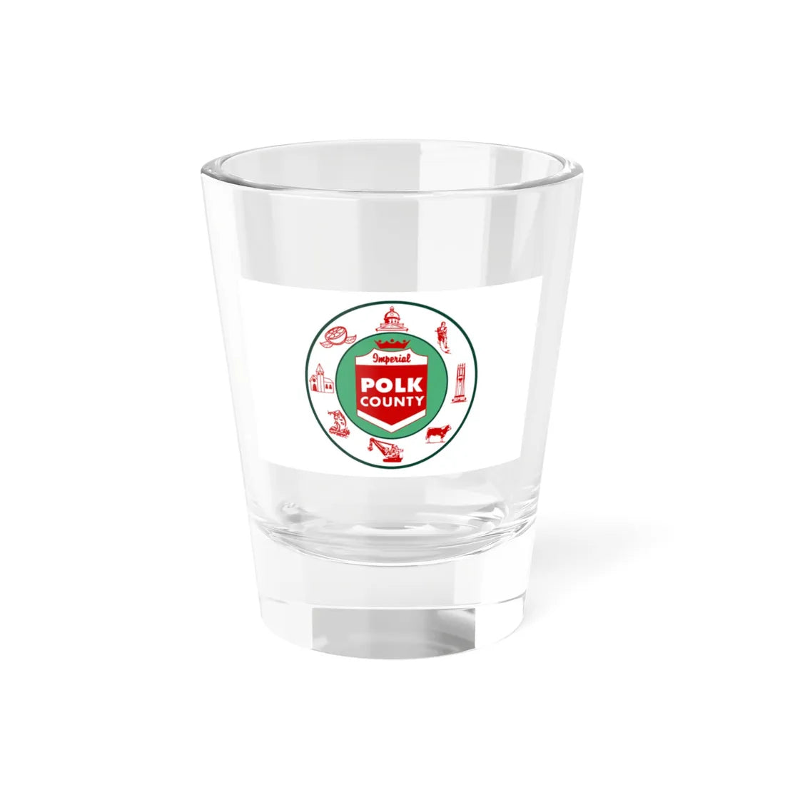 Flag of Polk County Florida (United States) Shot Glass 1.5oz 1.5oz - Go Mug Yourself