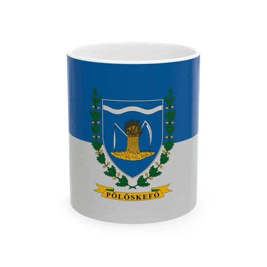 Flag of Poloskefo (Hungary) White Coffee Mug 11oz - Go Mug Yourself