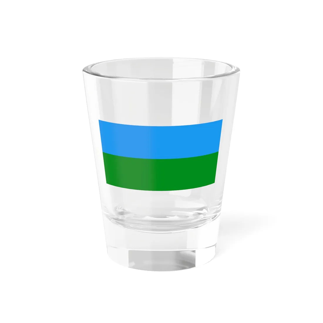 Flag of Polovinka Khanty-Mansia (Russia) Shot Glass 1.5oz 1.5oz - Go Mug Yourself