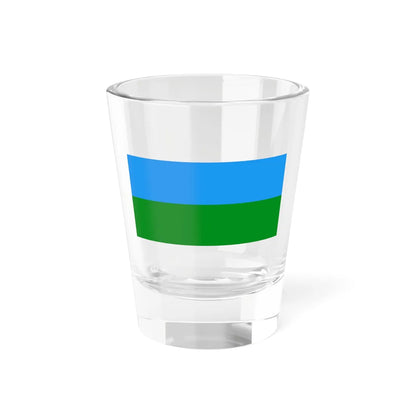Flag of Polovinka Khanty-Mansia (Russia) Shot Glass 1.5oz 1.5oz - Go Mug Yourself