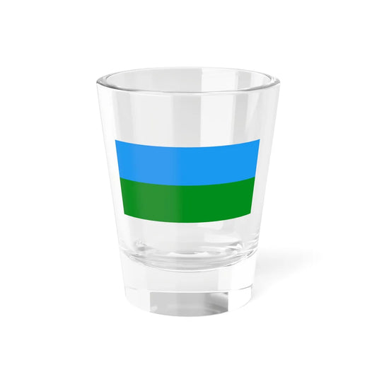 Flag of Polovinka Khanty-Mansia (Russia) Shot Glass 1.5oz 1.5oz - Go Mug Yourself