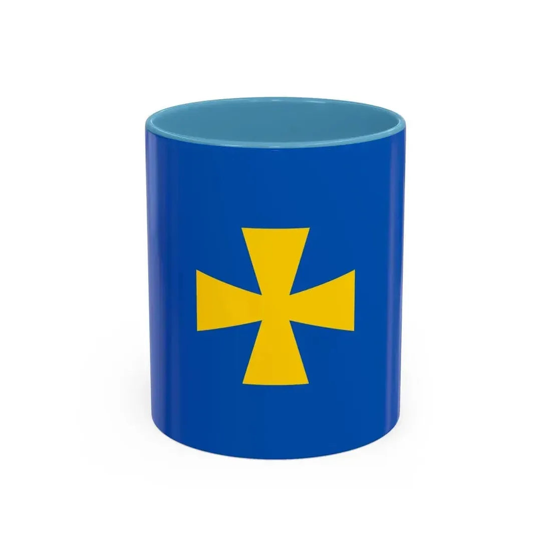 Flag of Poltava Oblast Ukraine - Accent Coffee Mug 11oz Light Blue - Go Mug Yourself