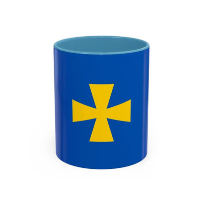 Flag of Poltava Oblast Ukraine - Accent Coffee Mug 11oz Light Blue - Go Mug Yourself