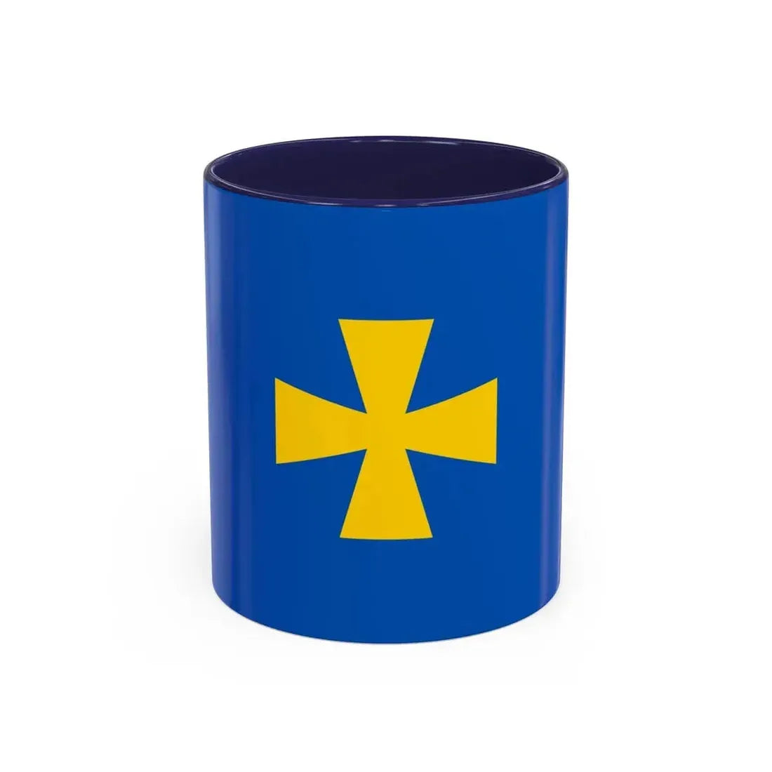 Flag of Poltava Oblast Ukraine - Accent Coffee Mug 11oz Navy - Go Mug Yourself