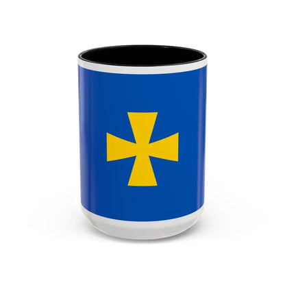Flag of Poltava Oblast Ukraine - Accent Coffee Mug 15oz Black - Go Mug Yourself