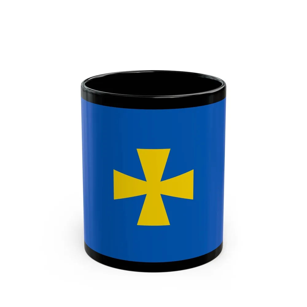 Flag of Poltava Oblast Ukraine - Black Coffee Mug-11oz-Go Mug Yourself