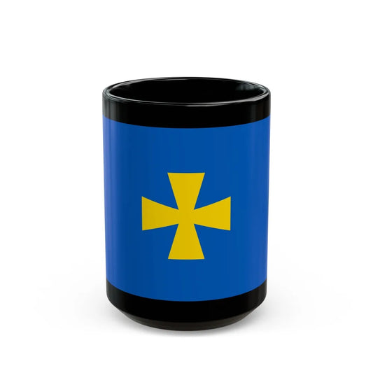 Flag of Poltava Oblast Ukraine - Black Coffee Mug-15oz-Go Mug Yourself