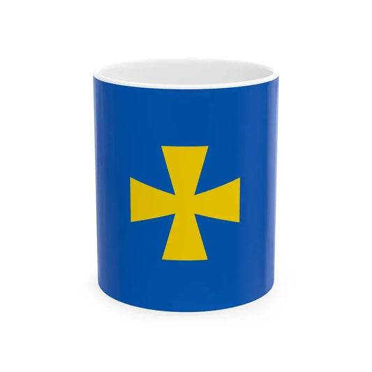 Flag of Poltava Oblast Ukraine - White Coffee Mug 11oz - Go Mug Yourself